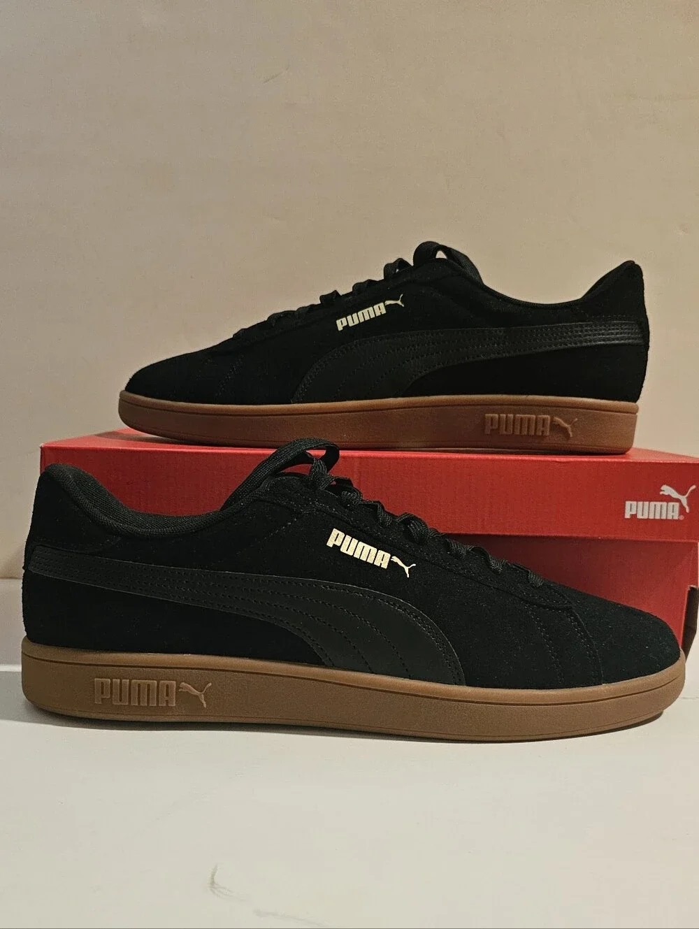 PUMA Smash 3.0 / Black Suede / Gum Sole 📍RARE SZ 12 📍39098410